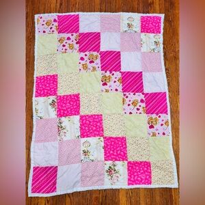 Pink Baby Handmade Quilt
